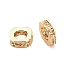 Brass Micro Pave Cubic Zirconia European Beads KK-K374-14G-2
