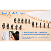 15Pcs 15 Styles Synthetic Hematite Plain Band Finger Rings RJEW-BY0001-01-18