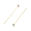 Brass Micro Pave Clear Cubic Zirconia Head Pins KK-M306-09G-04-3