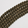 Natural Lava Rock Round Bead Strands G-I124-10mm-12-2