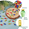 120Pcs 4 Style Plastic Pendants DIY-FH0005-70-4
