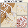 2 Yards Plastic Imitation Pearl & Polyester Beaded Trim Garland Strand OCOR-CY0004-08-6