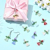 30Pcs 6 Styles Glass with Acrylic Pendants PALLOY-YW00186-4