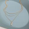 Alloy 3 Layer Necklaces for Women WG9523E-01-4