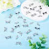 30Pcs 5 Styles Alloy Crystal Rhinestone Bowknot Links Connector Charms FIND-TA0010-98-5
