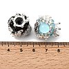 Opaque Acrylic & Rhinestone Beads OACR-D039-03-3