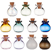 11Pcs 11 Colors Lucky Bag Shape Glass Cork Bottles Ornament AJEW-DR0001-01-1