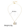 304 Stainless Steel Crystal Rhinestone & Acrylic 3D White Flower Pendant Necklaces for Women WG9CA49-03-2
