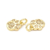Rack Plating Brass Micro Pave Clear Cubic Zirconia Charms KK-C011-58G-2