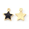 Light Gold Plated Alloy Enamel Pendants ENAM-R136-21C-2