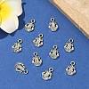Tibetan Style Alloy Frog Charms TIBEP-O009-28-5