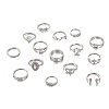 Alloy and Crystal Rhinestone Cuff Rings & Finger Rings FS-WG2C342-01-4