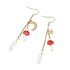 Handmade Lampwork & 304 Stainless Steel Dangle Earrings for Women EJEW-JE07494-4