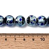 Glow in the Dark Luminous Style Handmade Silver Foil Glass Round Beads FOIL-I006-12mm-02-7
