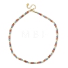 Natural Mixed Gemstone Heishi Beaded Necklaces for Women NJEW-JN06423-2