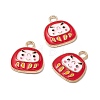 Alloy Enamel Pendants ENAM-H039-04G-C-3