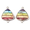 Rainbow Color Natural Imperial Jasper Link Connectors G-S359-332-2