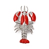Zinc Alloy Crystal Rhinestone Enamel Brooch JEWB-U010-02P-03-1