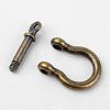 Tibetan Style Alloy D-Ring Anchor Shackle Clasps PALLOY-D355-AB-2