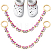 2Pcs Alloy Enamel Butterfly Boot Strap Chains HJEW-SW00418-1