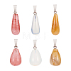 Fashewelry 12Pcs 6 Style Natural & Synthetic Gemstone Pendants G-FW0001-23-1