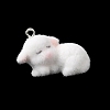 Flocking Opaque Resin Pendants RESI-G123-01E-1