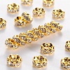 Rack Plating Brass Rhinestone Spacer Beads RSB028NF-01G-01-1