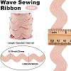 10 Yards Polyester Wavy Fringe Trim Ribbon OCOR-GF0004-25C-2