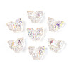 Electroplate Transparent Glass Beads Strands EGLA-T029-06F-2