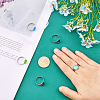 50Pcs Adjustable 304 Stainless Steel Finger Rings Findings DIY-CA0005-54-4