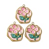 304 Stainless Steel Enamel Pendants STAS-P406-26A-G-1