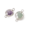 7Pcs 7 Styles Chakra Natural & Synthetic Mixed Gemstone Chip Beaded Links PALLOY-TA00407-02-2