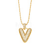 Brass Micro Pave Cubic Zirconia Pendant Necklaces PW-WG99827-22-1