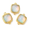 Synthetic Opal Connector Charms KK-S370-04G-2