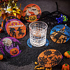 Halloween DIY Diamond Painting Cup Mat Kits DIY-TAC0012-71-9