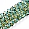 Baking Paint Transparent Glass Beads X1-DGLA-A035-T10mm-A08-1