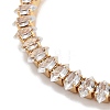 Brass Pave Clear Cubic Zirconia Horse Eye Link Bracelets BJEW-B094-03B-G-2