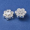 Brass Micro Pave Clear Cubic Zirconia Beads CU-CBAEC99-32S-01-2