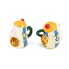 Brass Enamel Pendants KK-CBAEBFB-03G-2