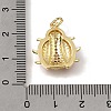 Brass Micro Pave Cubic Zirconia Pendants KK-C262-28G-3