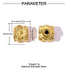 304 Stainless Steel Flower Beads STAS-OY007-76G-2