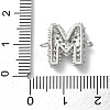 Brass Micro Pave Cubic Zirconia Letter Links KK-I717-04M-P-3