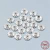 925 Sterling Silver Bead Caps STER-T002-87S-3