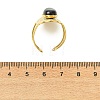 Natural Carnelian/Black Agate/Tiger Eye/Lapis Lazuli/Moss Agate Cuff Open Rings RJEW-JR01079-01-6