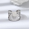 304 Stainless Steel Open Cuff Rings for Women RJEW-A099-01P-1