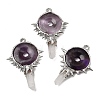 Natural Amethyst Big Pendants G-G466-02P-08-1