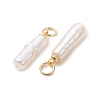 Natural Baroque Keshi Pearl Pendants PALLOY-JF05493-01-3