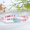 Resin & Porcelain Beads Stretch Bracelets for Women LP2947-4-1