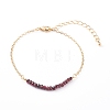 January Birthstone Natural Garnet Beaded Bracelets X-BJEW-JB06092-01-1