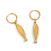 Stainless Steel Fish Hoop Earrings ZZ6845-5